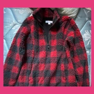 2/$30 💚fluffy plaid sweater